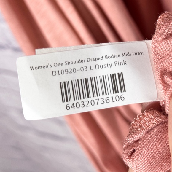 Love In | Asymmetrical One-Shoulder Dusty Pink Dress | Women’s Large | NWT - Picture 4 of 4